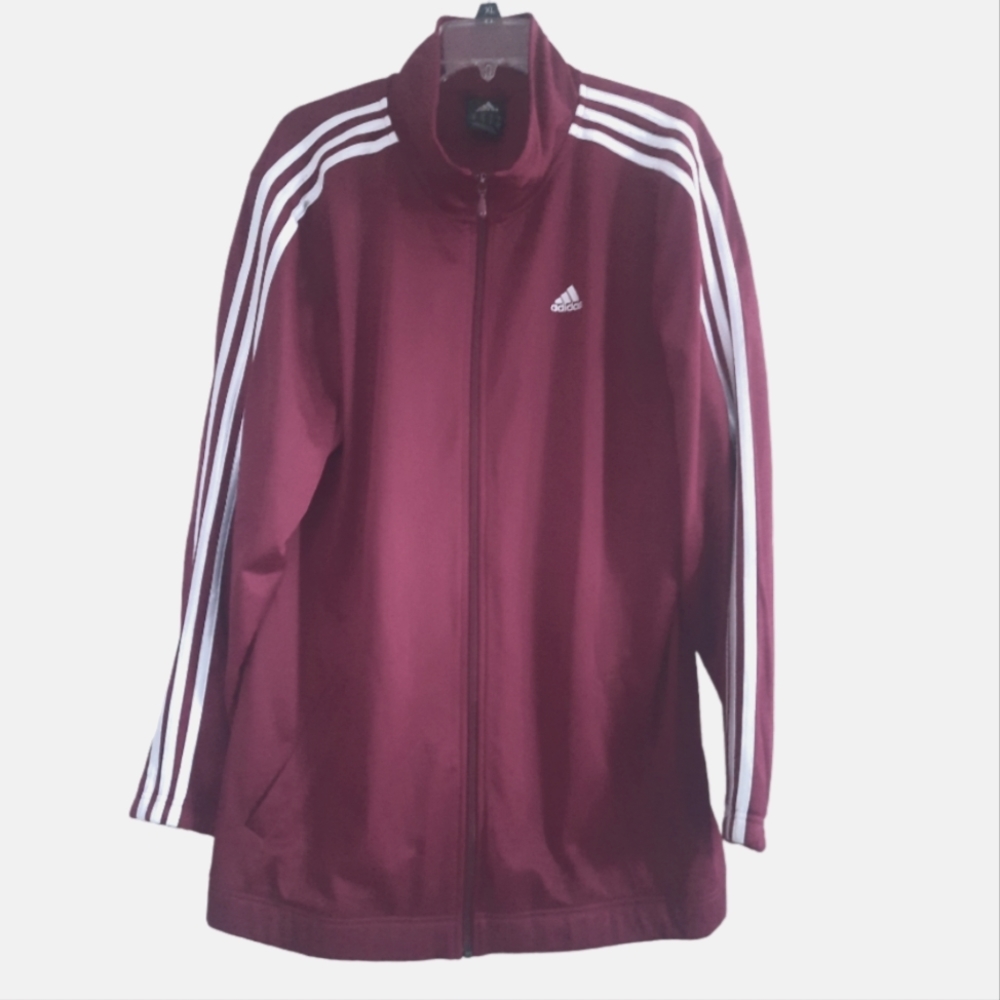 Adidas Climalite track jacket men's size medium runs big